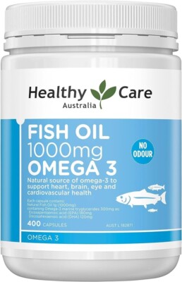 Healthy Care Fish Oil 1000mg Omega-3 - 400 capsules