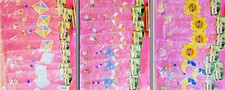 you get 6 Darice trangle with Bee and flower Yard Garden Window Decor Hanging