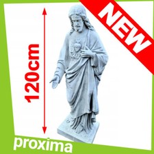Statua figura religiosa cattolica GESÙ SACRO CUORE decorazione giardino cemento pietra