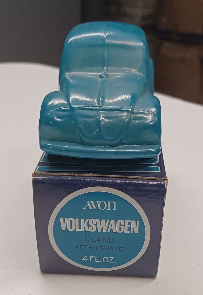 Avon Volkswagen Vintage After Shave full Bottle VW Beetle Bug blue