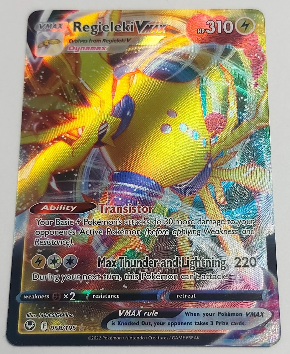 regieleki vmax pokemon card Regieleki VMAX 058/195☆ Full Art/Ultra Rare Holo/Silver Tempest