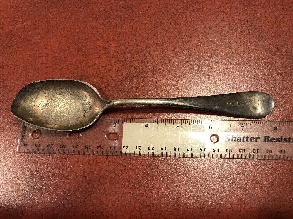 US Military Quarter Master Corps. Q.M.C. Officer Engrave Mess Utensil Spoon WWI