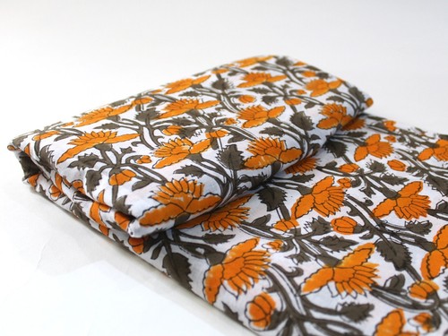 Indian Hand Block Floral Printed Cotton Running Voile Dressmaking Voile Fabric - Picture 66 of 86