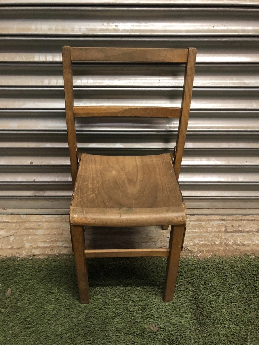 Vintage Original Wooden School Chair eBay