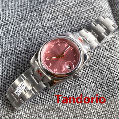 36mm/39mm Pink Dial Sapphire Glass NH35A Date Polished Automatic