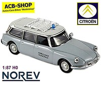 CitroëN Id Break Ambulance Municipal France 1961 Grau Grey 1:87 Norev 155053