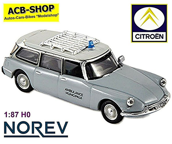 CitroëN Id Break Ambulance Municipal France 1961 Grau Grey 1:87 Norev 155053-image