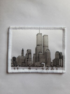 3'' Twin Towers NY Skyline Erinnerung Sublimation Aufbügeln oder Aufnähen Patch Abzeichen 