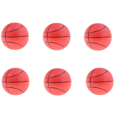 6er Pack Hüpfball Medizinball Mini Basketball Sensorikspielzeug BPAfrei Rot