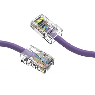 0.5Ft CAT6 UTP Ethernet Network Non Booted Cable Purple
