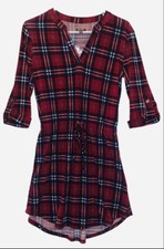 XS Lily Rose PlaidShirt Dress NEW