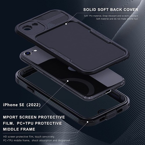 Custodia impermeabile per iPhone SE 2022 2020/8 7 resistente agli urti cover corpo intero - Foto 3 di 7