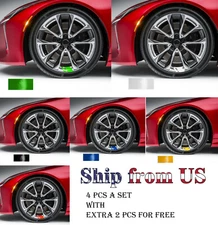 6x Universal Fit Sport Race Car Wheel Rim Hash Mark Stripe Overlay Decal Sticker
