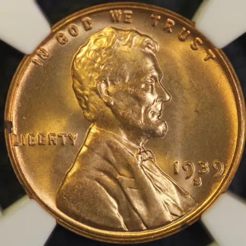 1939 S LINCOLN CENT NGC MS 66 RED -LOT X44