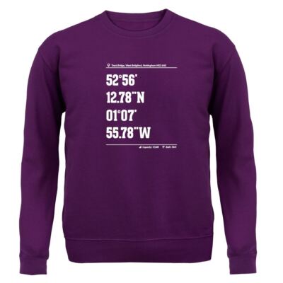 Cricket Ground Coordinates Trent Bridge - Adult Hoodie / Sweater - Fan Love