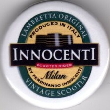 LAMBRETTA INNOCENTI Pin Button Badge 25mm - SCOOTER RIDER ITALIA MILAN GP SX Li