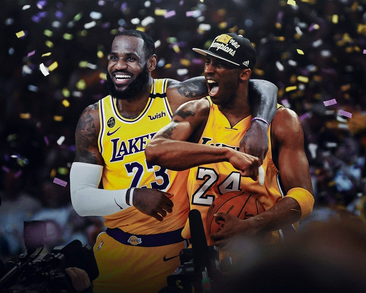 ☆超レア☆ Lebron James & Kobe Bryant DODGERS LeBron James & Kobe Bryant Los Angeles Lakers 2020 Champions 8x10