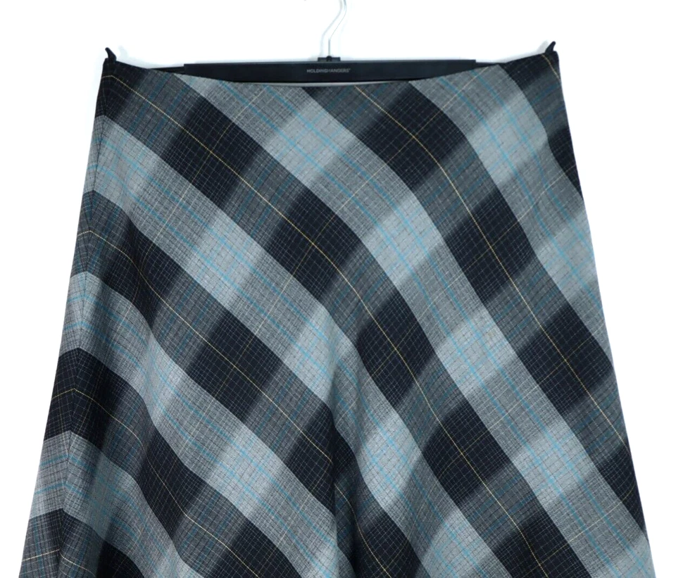 JONES WEAR Women's Stretch Polyester Rayon Flare Skirt Argyle Lined Size 18 Plus - Image 3 of 4