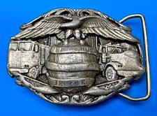 Truckers Semi Drivers Vital Role In The Usa Economy 1986 Bergamot Belt Buckle