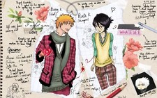 Anime bleach kuchiki rukia kurosaki ichigo Custom Gaming Mat Desk