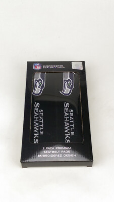 #ad 2PC NFL Seattle Seahawks Car Truck Should Seat Belt Pads Shoulder Pads Covers $9.79