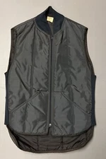 Refrigiwear Vest Jacket Mens Small  Blue Full Zip Quilted  Insulated USA VTG