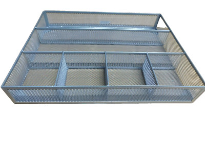 Mind Reader 2 Piece 6 Compartment Mesh Drawer Office Desk Supply Organizer Tray