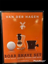 Van Der Hagen Boar Shave Set with Soap, Brush, Stand and Mug - New Sealed