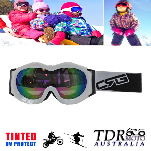 New Kids Boys Girls SKI Snow Snowboard GOGGLES WHITE Frame with