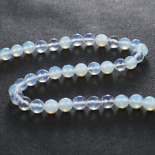 6mm Faceted Sri Lanka White Moonstone Round Opal Gemstone Loose Beads 15'' AA