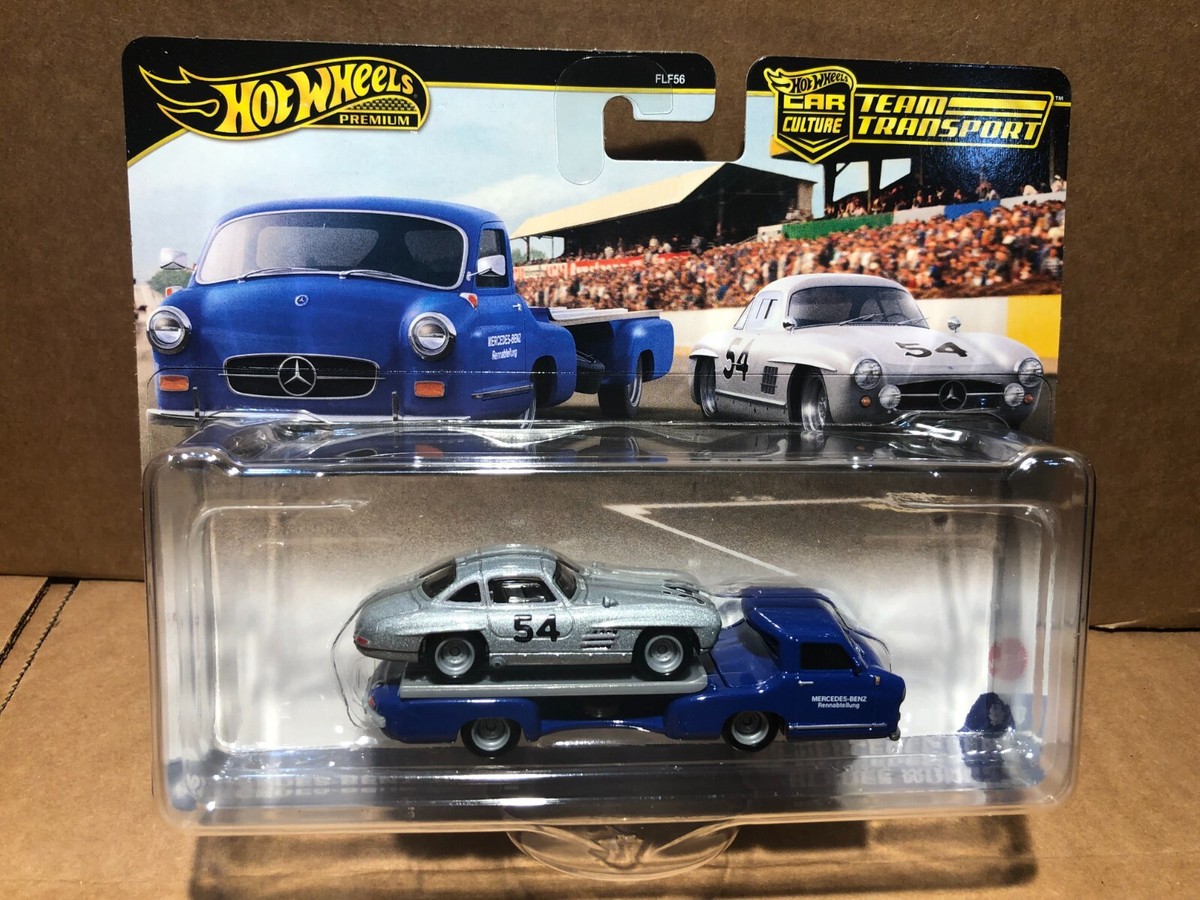 1/64 HOT WHEELS TEAM TRANSPORT #54 MERCEDES-BENZ 300 SL & 1955