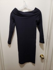 Venus Dress Womens Small Black Off The Shoulder NWOT
