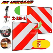 2 in 1 Warntafel Warnschild für hinten Spanien Italien 50x50cm Für Fahrradträger