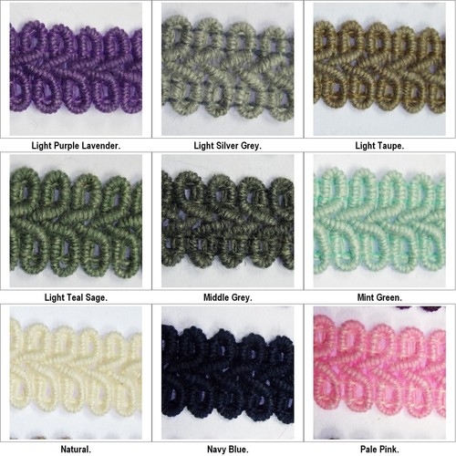 15mm DOUBLE SCROLL Gimp Braid Upholstery Costume Matt Look 1 2 4m+ 25 COLOUR 150 - Picture 3 of 34