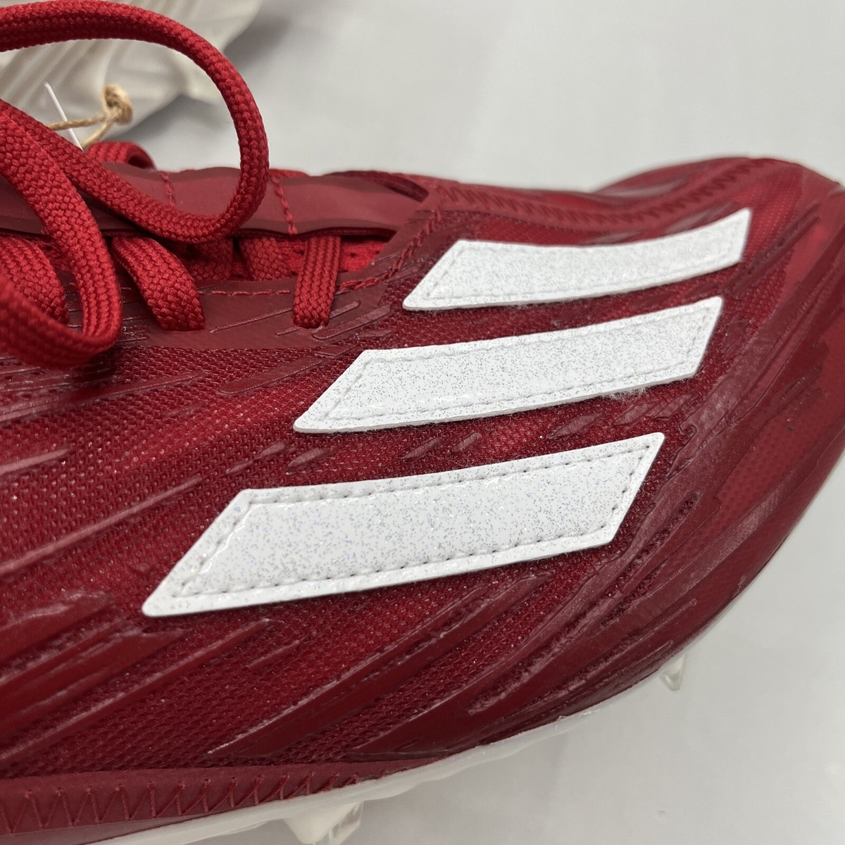 Adidas Adizero Football Cleats Team Power Red Cloud White HP8749 Men\'s Size 12.5 Adidas Adizero Football Cleats Men HP8749 Power Red Cloud  main image 2