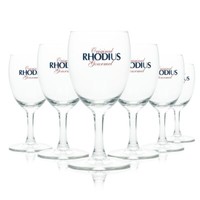 6X Rhodius Glas 0,19L Gourmet Wasser Kelch Pokal GläSer Mineralwasser Sprudel