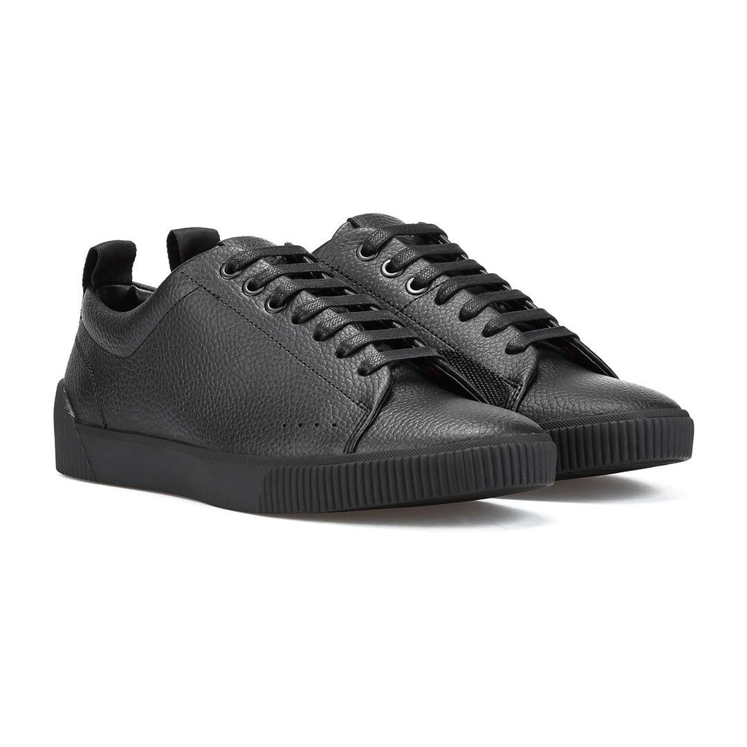 Hugo Boss Men's ZERO TENN GRA Grained Leather Low Top Sneakers