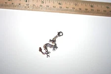 Dragon Clip on Charm/Pendant-Silver Color/Preowned