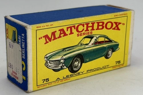Matchbox Lesney Original BOX ONLY for No. 75 Ferrari Berlinetta 1966 Free Ship