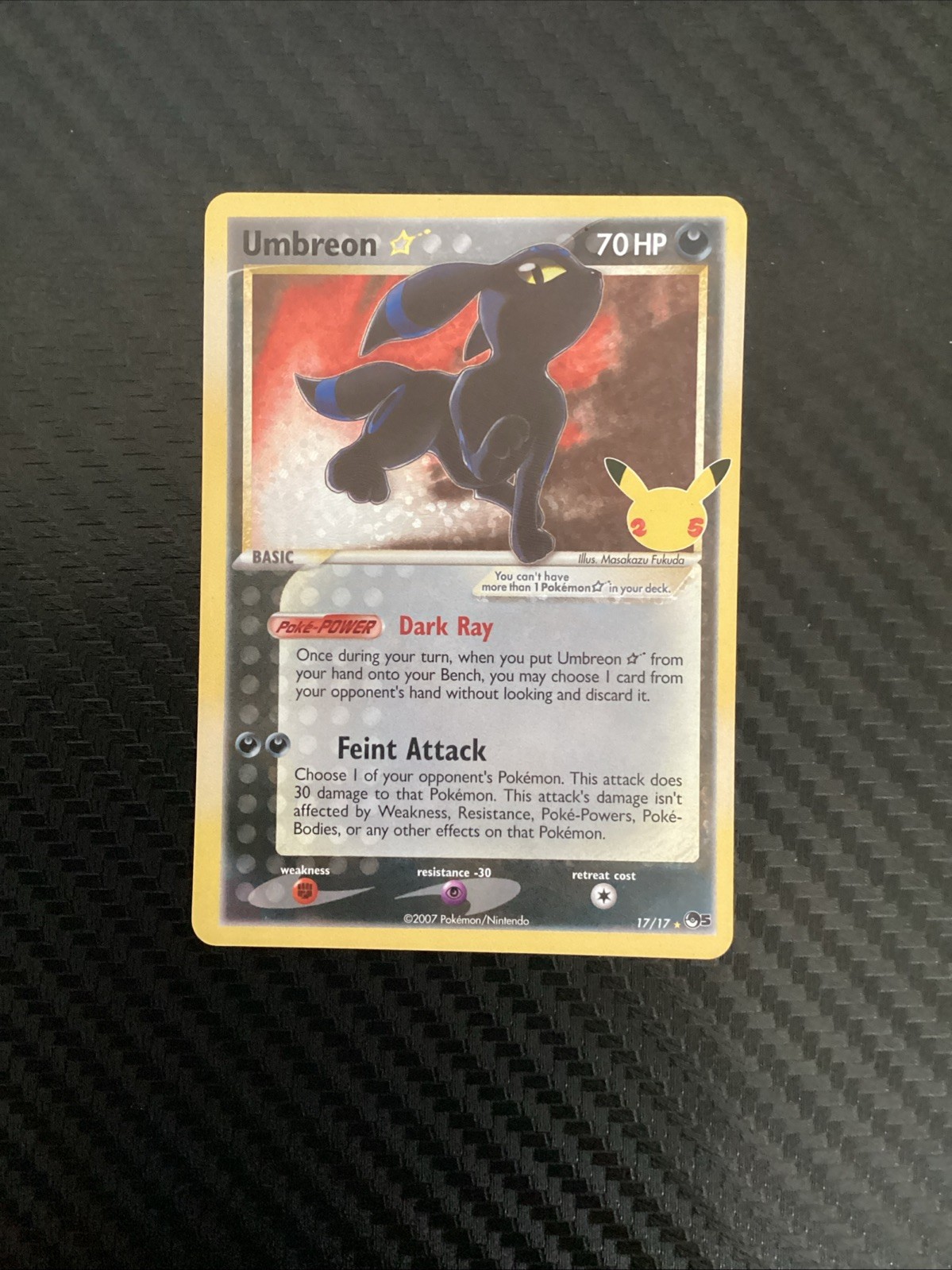Pokemon - 1x Umbreon Gold Star - Celebrations NM