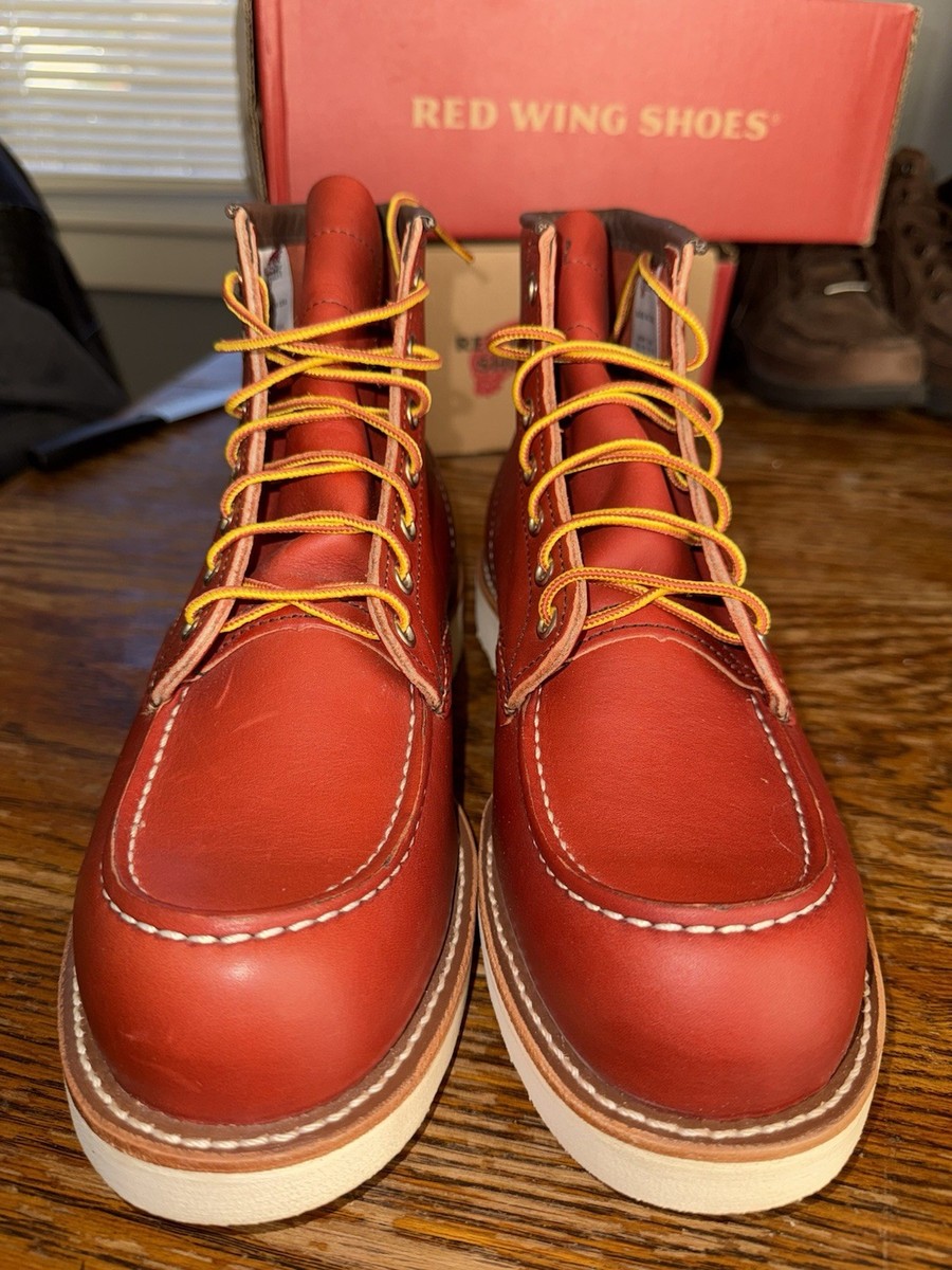 Red Wing Shoes Moc Toe Heritage Boots for Men Size 9D- Oro