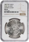 1887 VAM 12A Morgan Silver Dollar Gator & Clash MS64 NGC