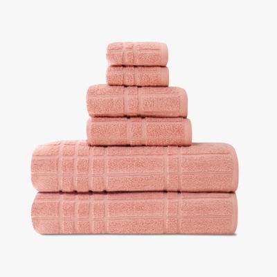 Mainstays Performance Cotton 6-Piece Bath Towel Set, Teracotta