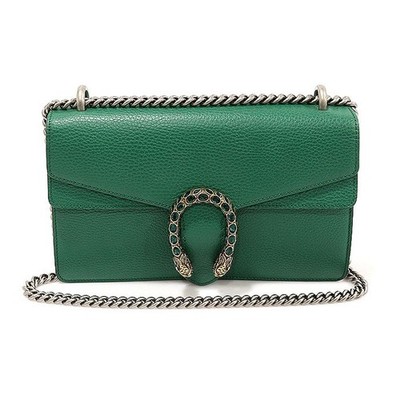 Gucci Schultertasche Smaragdgrün Leder Dionysos kleine Kette 153415640
