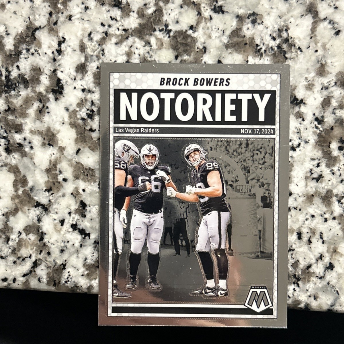 Brock Bowers 2025 Panini Mosaic Notoriety Raiders early release | eBay