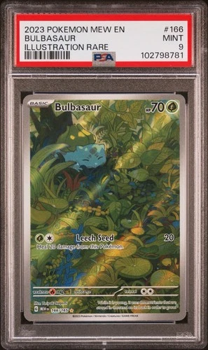 PSA 9 Pokémon Bulbasaur Illustration Card 166/165 Scarlet & Violet 151 Series
