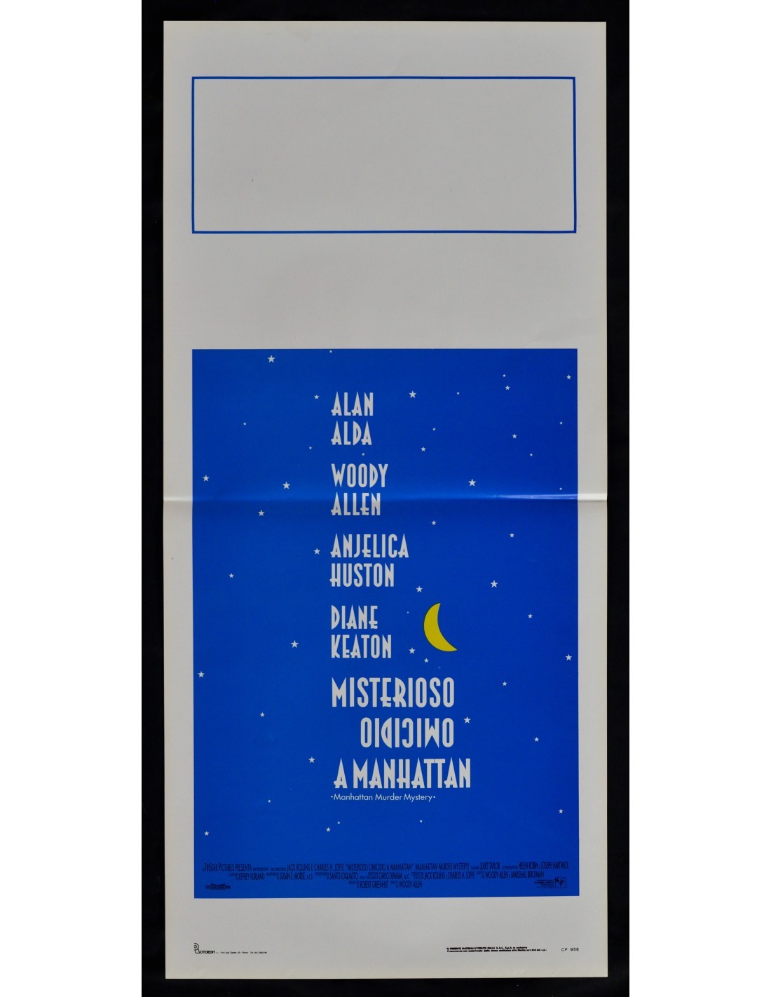 Locandina originale film Misterioso omicidio a Manhattan (1993) - Regia di Woody Allen