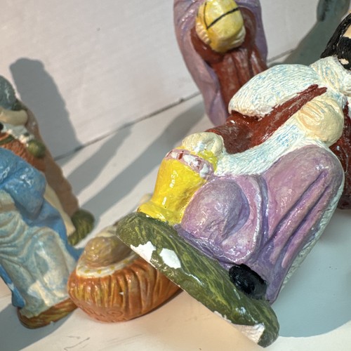 12 Presepe dipinto a mano gesso Maria Giuseppe Gesù Saggi animale AU '79 - Foto 15 di 16