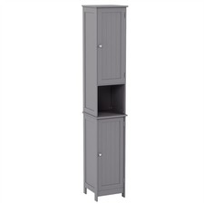 Bathroom Cabinet Storage Unit 2 Doors & Shelves Tallboy Cupboard Furniture