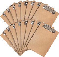 Mini Clipboards 16 Pack 6 x 9 Small Clipboards Bulk Memo Size Clip Boards